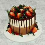 Vegan Vanilla Chocolate Mix Berry Cake
