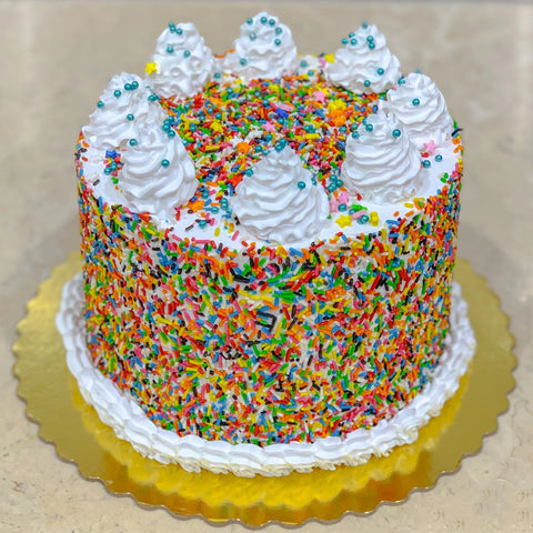 Vegan Rainbow Layers Cake