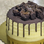 Vegan Caramel Brownie Cake