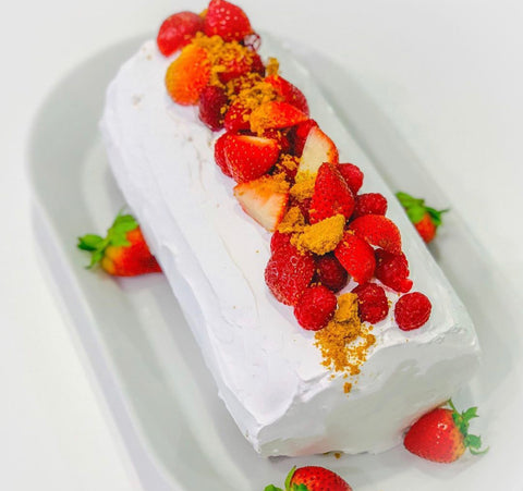 Ramadan Special - Vegan Vanilla Berry Swiss Roll Cake 1 kg
