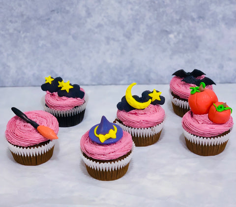 Vegan Halloween Cupcakes Set (6 pcs)