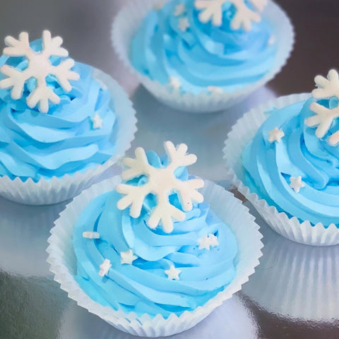 Vegan Snowflake Cupcakes (4 pcs)